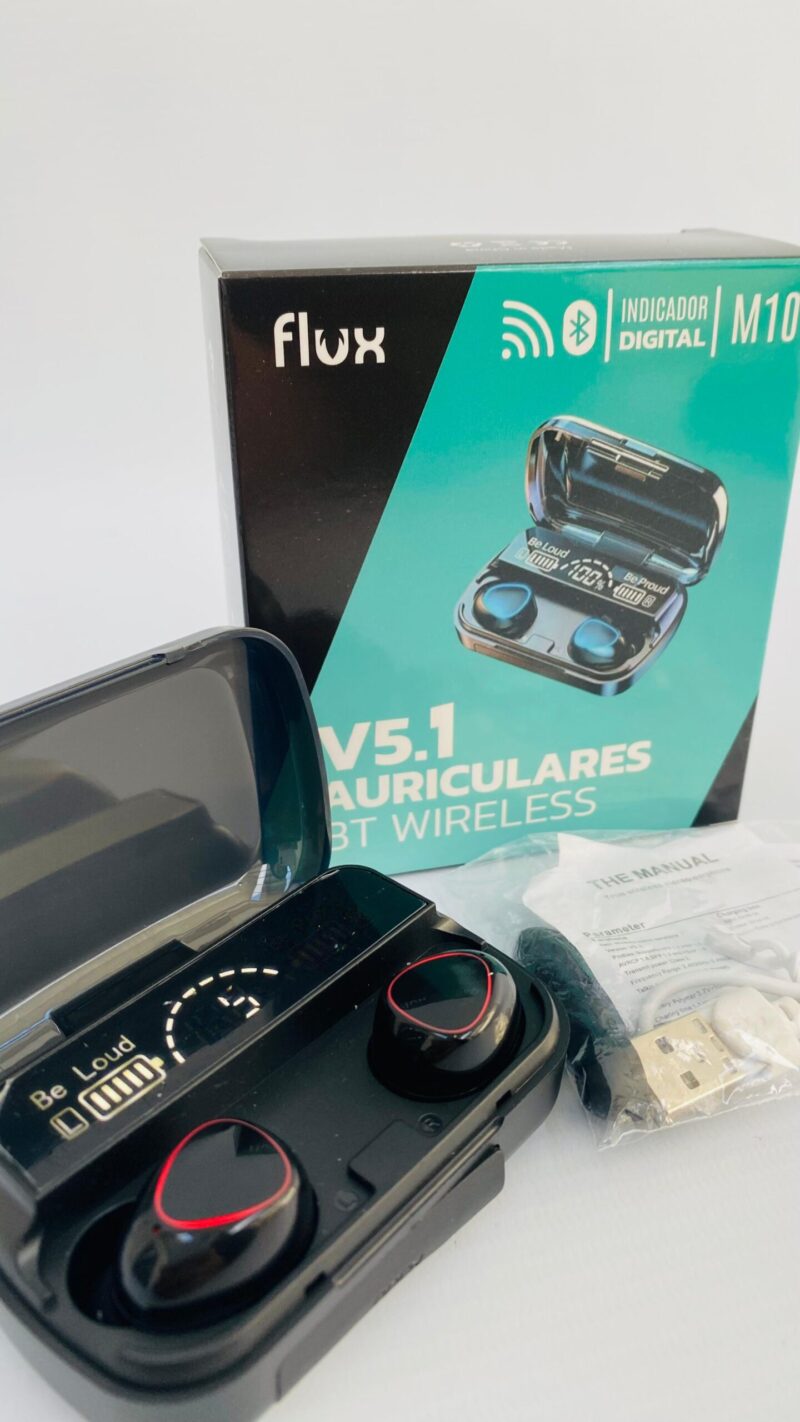 FM10 -AURICULAR BLUETOOTH M10 FLUX (CON GOMITAS DE REPUESTO)