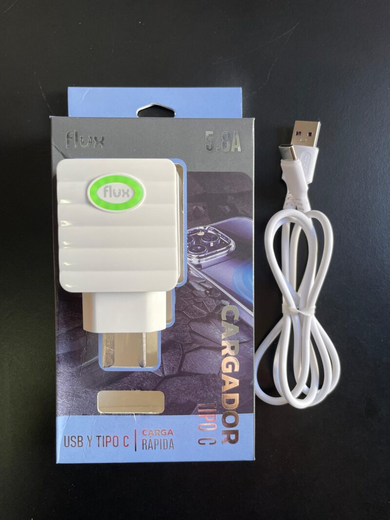 6603 - CARGADOR 5.98 FLUX CON ENTRADA USB+TIPOC