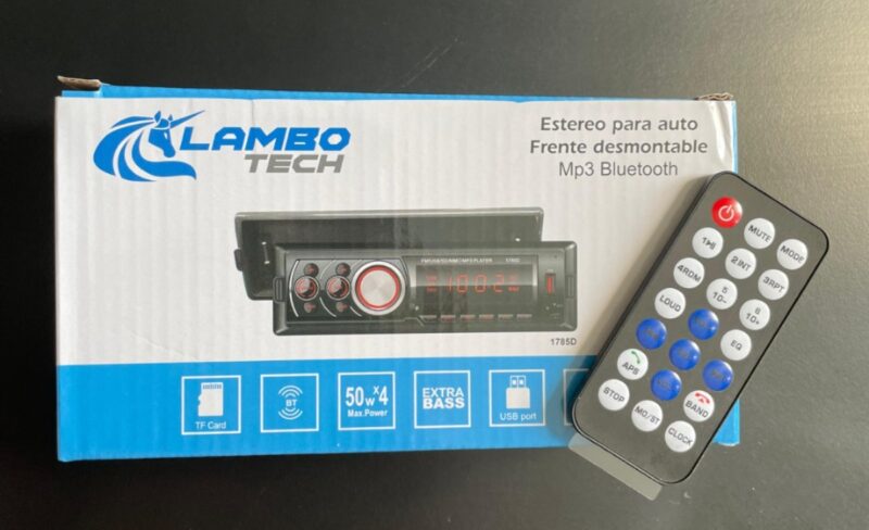 1785D - AUTO STEREO DESMONTABLE BLUETOOTH LAMBO TECH