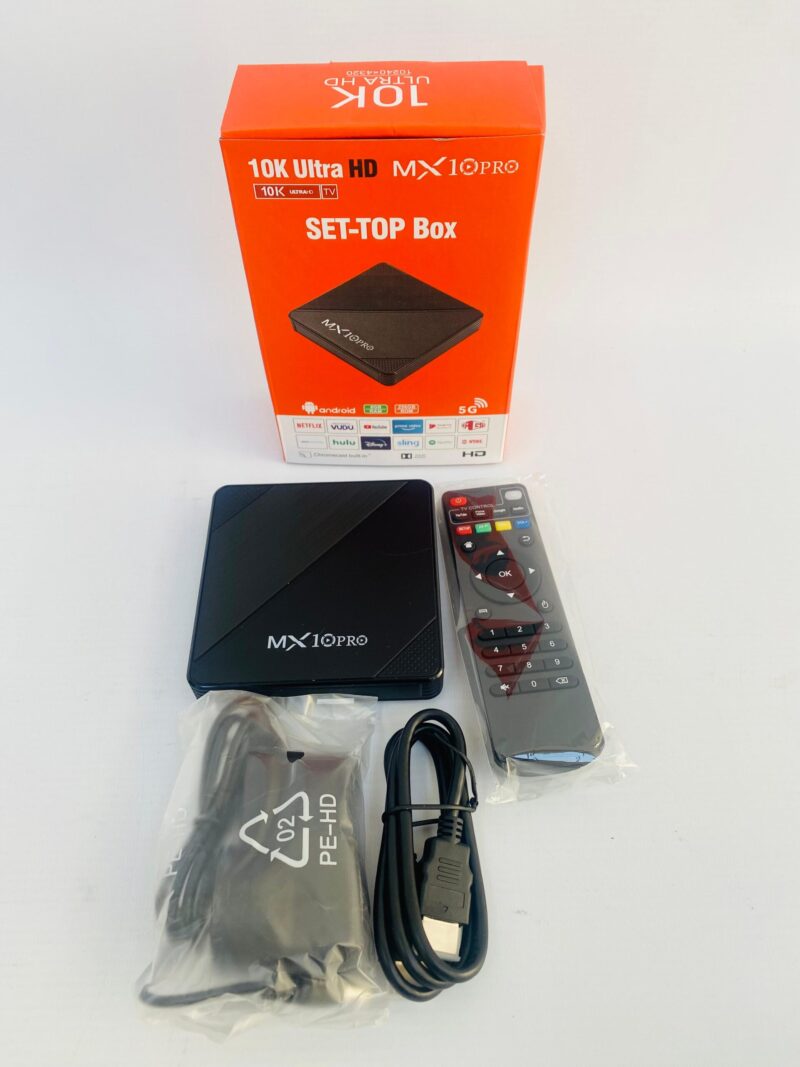 TBOXM - TV BOX MX10PRO CAJA NARANJA CON MAGIS INCLUIDO