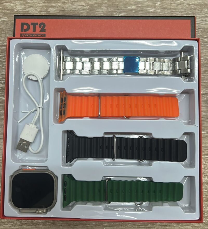 DT2 - RELOJ SET SMARTWATCH DT2 ULTRA ULTRA 4mallas  3 silicona + 1 metal