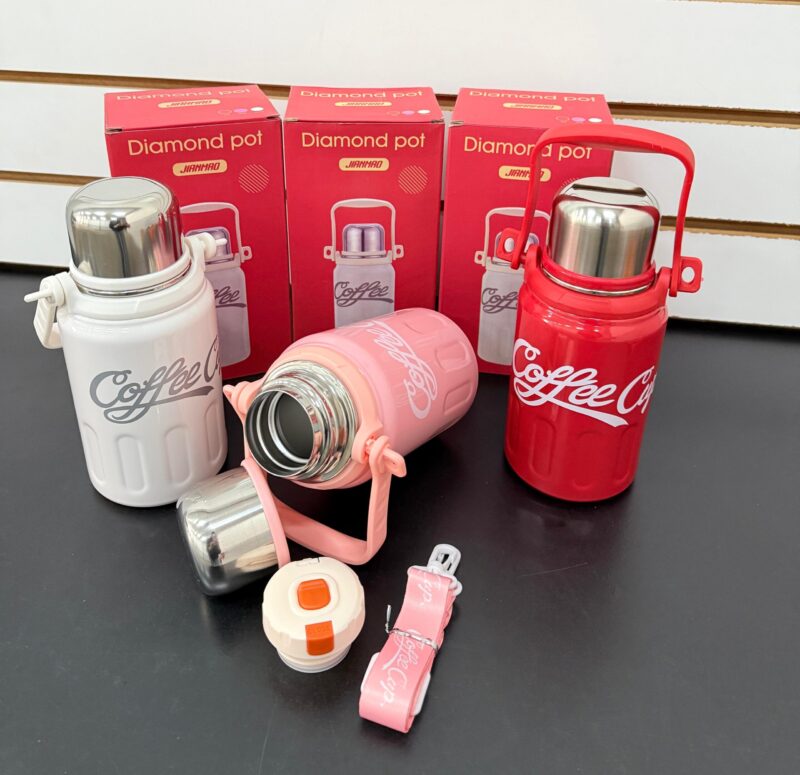 BTCC - BOTELLA TERMICA COFEE CUP CON VASO COLGANTE 800ML ACERO INOXIDABLE