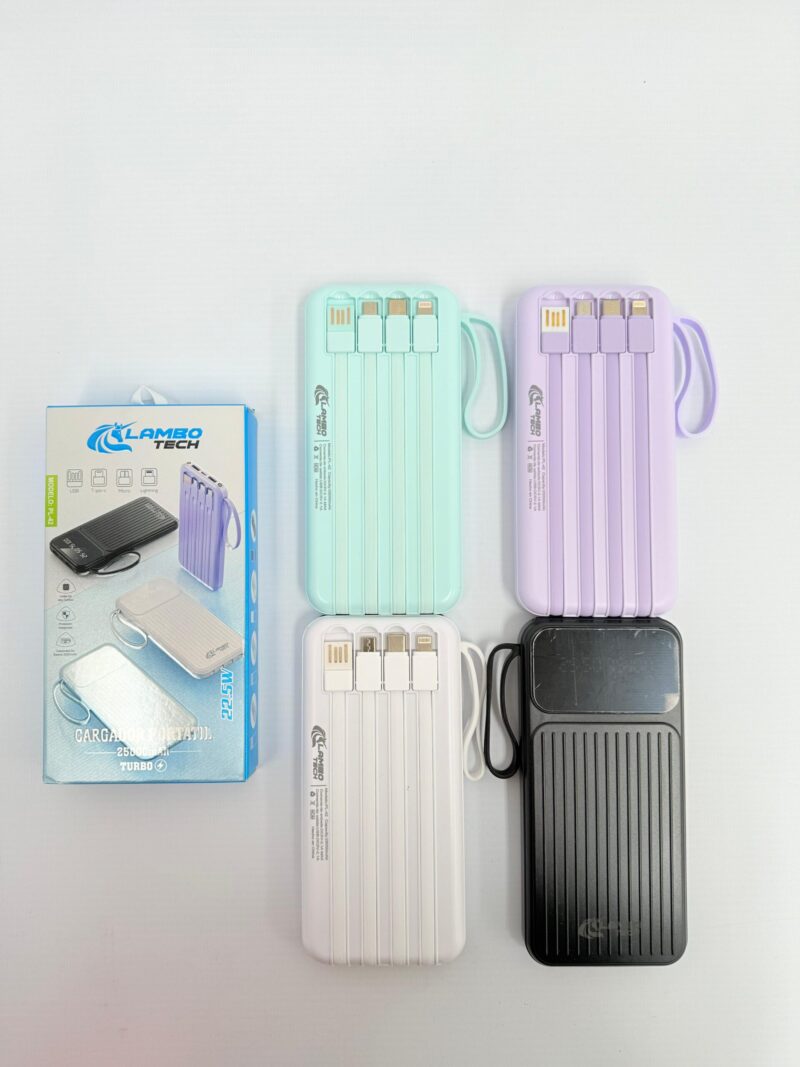 PL42 - POWER BANK 4 EN 1 RAPIDO 25.000MAH PL42 LAMBO TECH