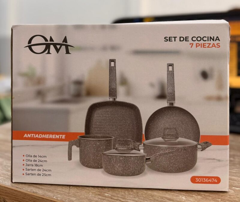 6474 - SET DE OLLAS 7pcs OM GRIS
