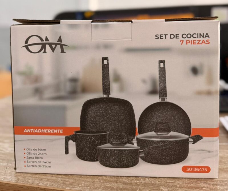 6475 - SET DE OLLAS 7pcs OM NEGRO