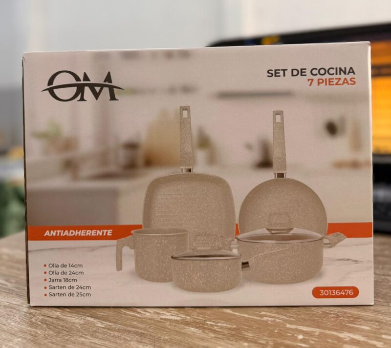 6476 - SET DE OLLAS 7pcs OM BEIGE