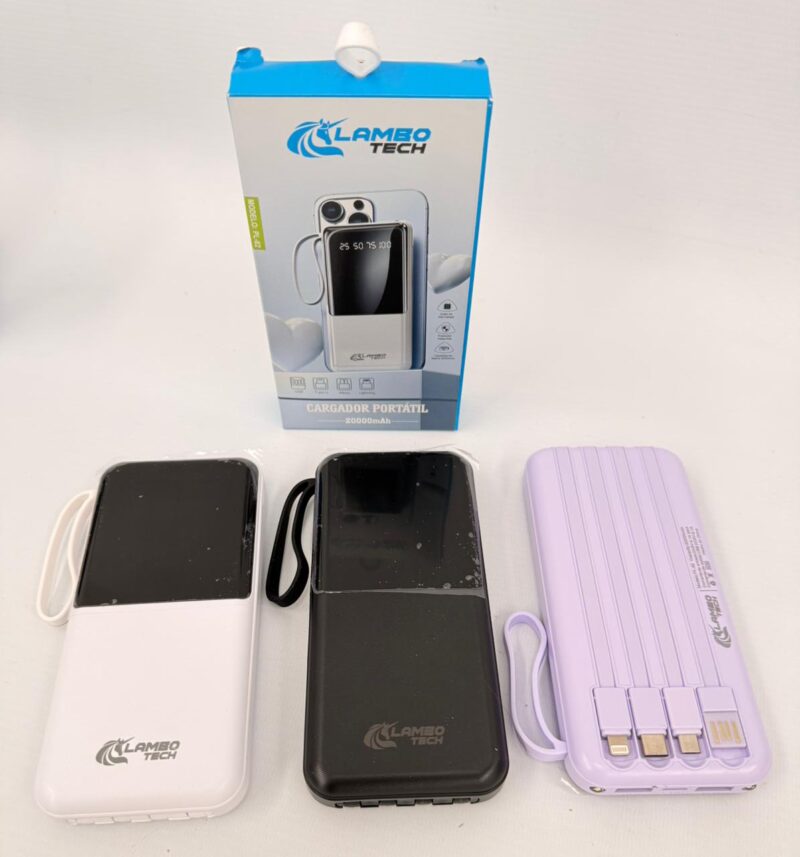 PL82 - POWER BANK PL82 CARGADOR PORTATIL 4 EN 1 PL82 LAMBO TECH 20.000mah