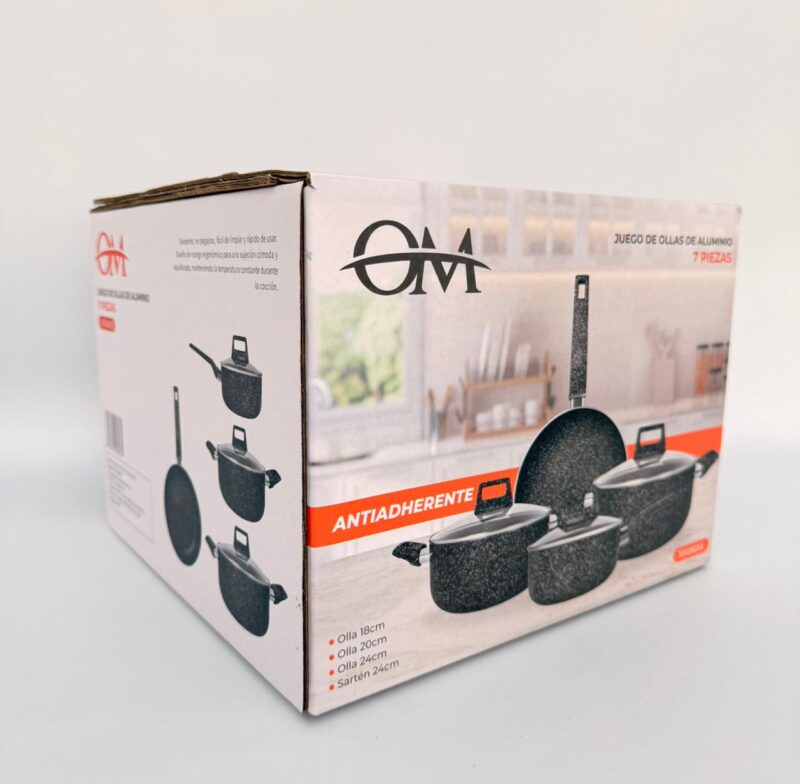 SO7N - SET DE OLLAS 7PCS NEGRO