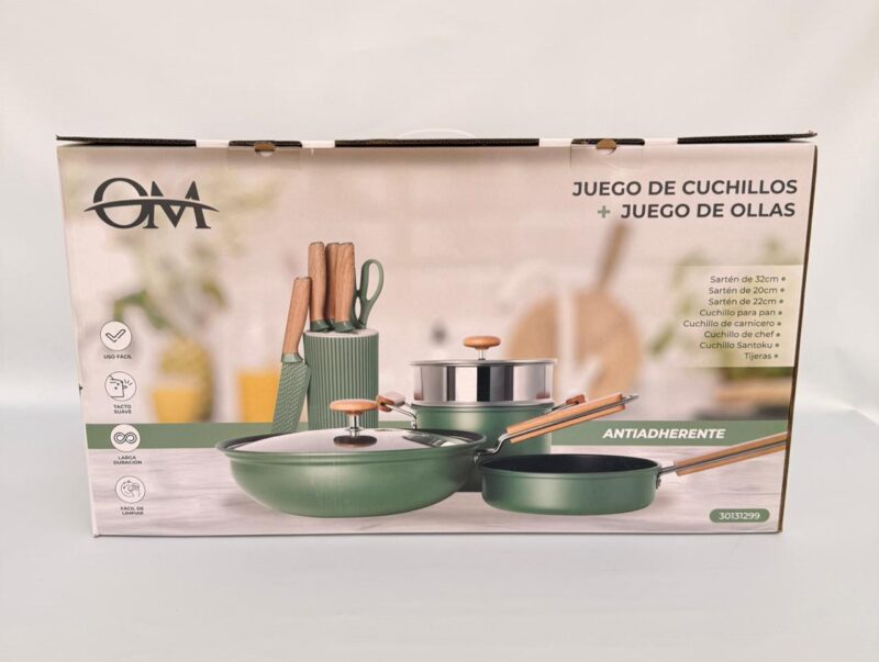 SOCV - SET DE OLLAS Y CUBIERTOS VERDE