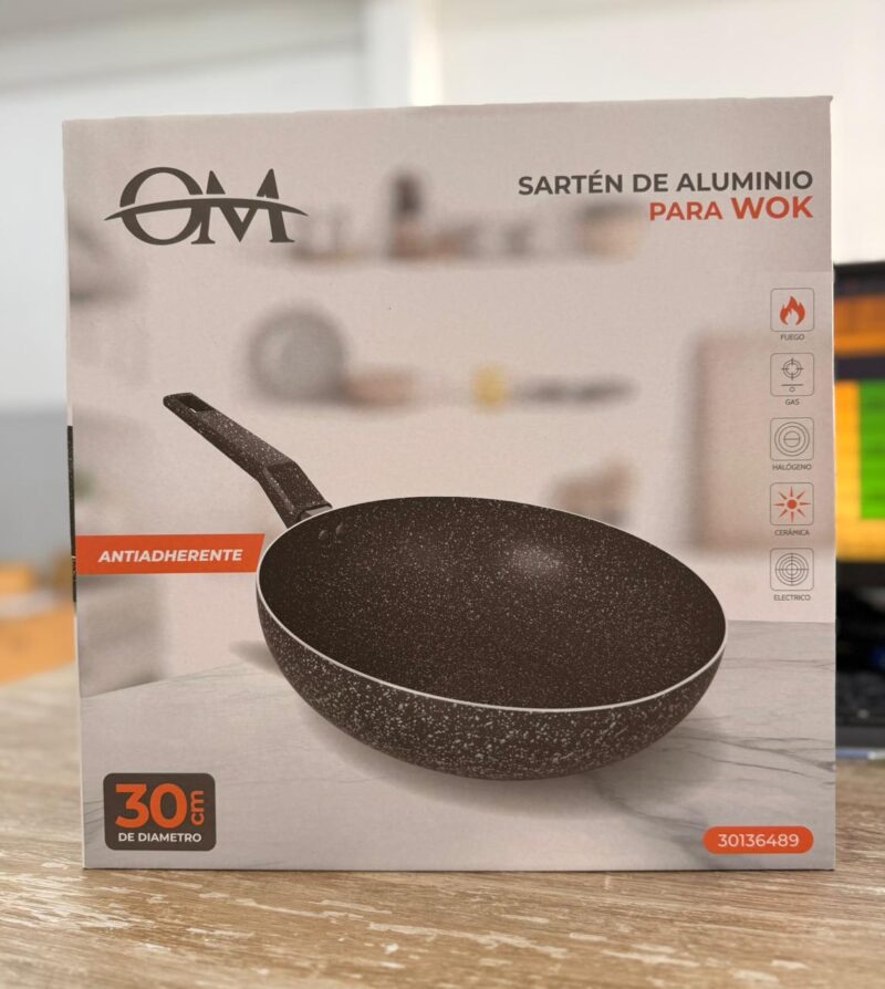 6489 - SARTEN WOK 30cm OM NEGRO
