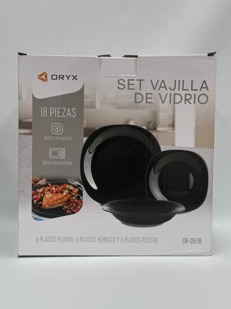 517B - 517B SET DE VAJILLAS DE VIDRIO ORYX