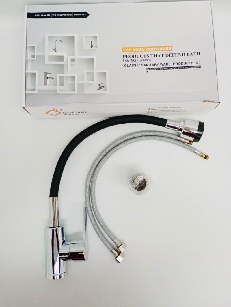 BF13 - GRIFERIA COCINA CUELLO FLEXIBLE NEGRO