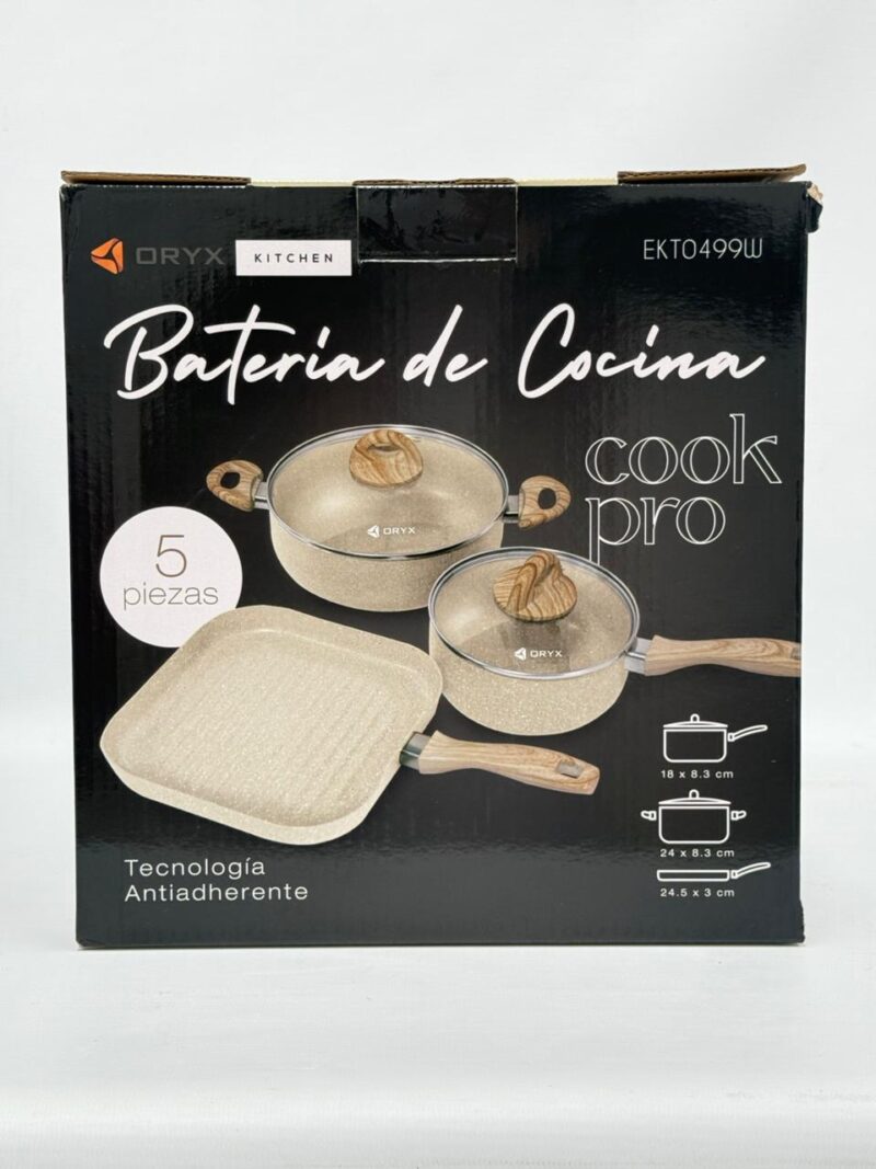 VAJILLA-PLANCHA-BEIGE.jpg 499W - SET OLLAS Y PLANCHA 5 PIEZAS BEIGE ORYX