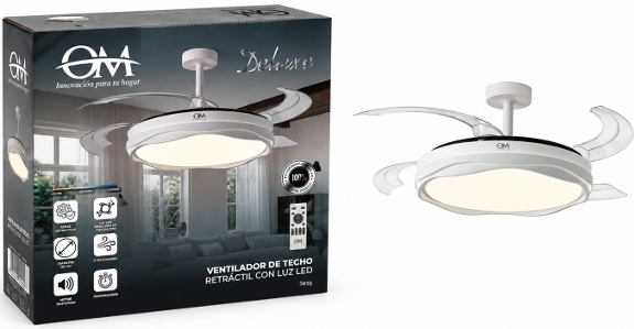 3418.png 3418 - VENTILADOR DE TECHO RETRACTIL CON LUZ LED DELUXE OM