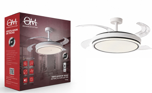 615BL.png 615BL - VENTILADOR DE TECHO RETRACTIL CON LUZ LED OM