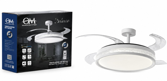 VT30 - VENTILADOR DE TECHO RETRACTIL CON LUZ LED DELUXE