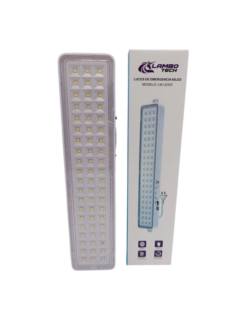 LE002.jpeg D15102 - LUZ DE EMERGENCIA 60 LED LAMBO TECH 220V LM-LE002