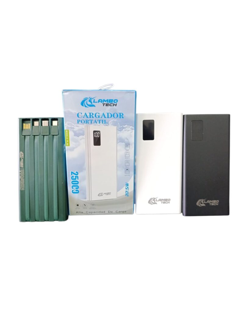 PL84 - POWER BANK LAMBO TECH 4 en 1 25.000MAH PL84