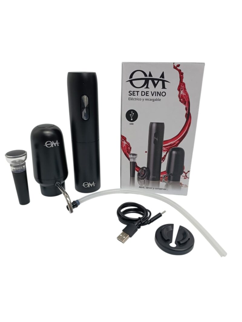 OMW02 - SACACORCHO ELECTRICO + ACCESORIOS OM