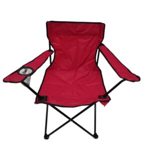 FS001RED - SILLA DE CAMPING PLEGABLE CON APOYABRAZOS ROJA
