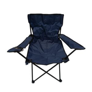 FS001DARKB - SILLA DE CAMPING PLEGABLE CON APOYABRAZOS AZUL OSCURO