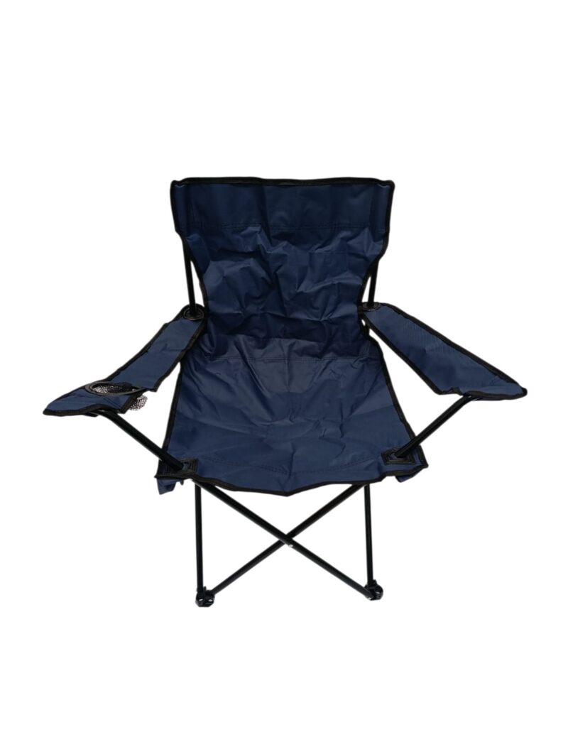 FS001DARKB - SILLA DE CAMPING PLEGABLE CON APOYABRAZOS AZUL OSCURO