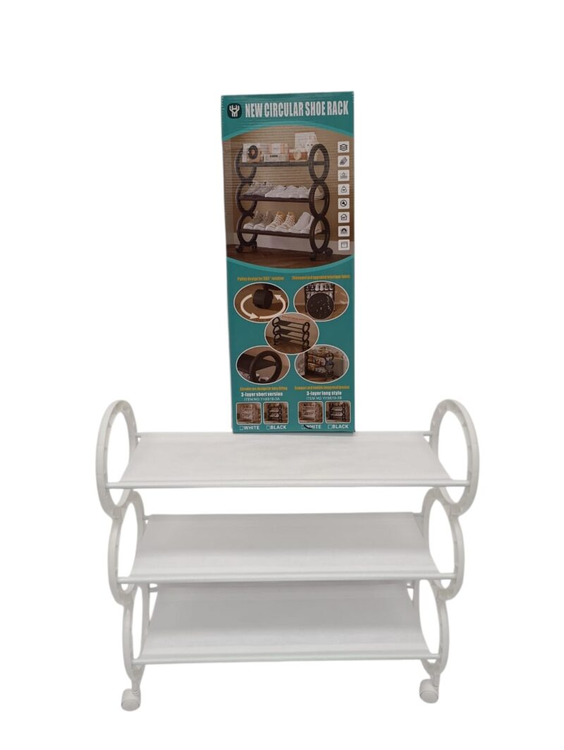 YH8819-3BB - ESTANTE PARA ZAPATOS DE 3 NIVELES BLANCO