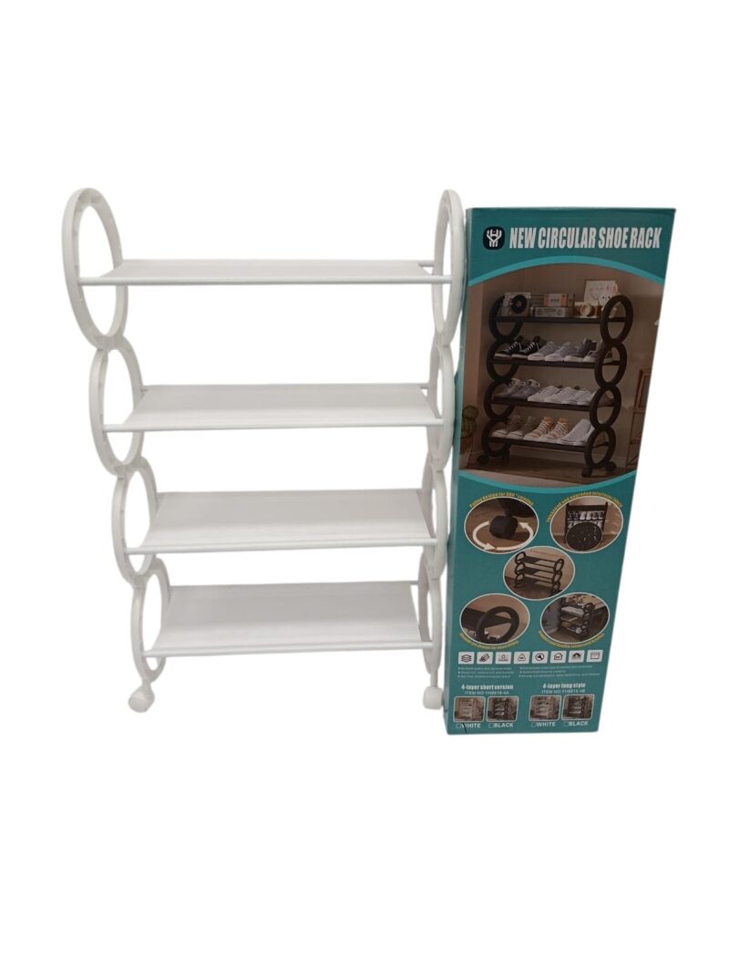 YH8819-4BB - ESTANTE PARA ZAPATOS DE 4 NIVELES BLANCO