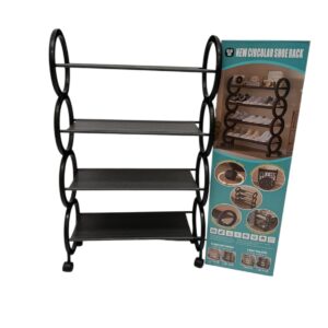 YH8819-4BN - ESTANTE PARA ZAPATOS DE 4 NIVELES NEGRO