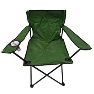 FS001GREEN - SILLA DE CAMPING PLEGABLE CON APOYABRAZOS VERDE